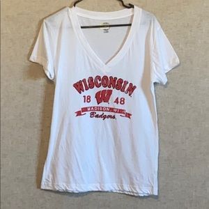 Wisconsin v neck tshirt